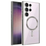 Uray store Samsung Galaxy S24 Ultra Kılıf Kross Magneticsafe Kapak - Gümüş