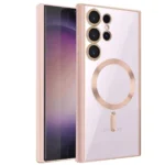 Uray store Samsung Galaxy S24 Ultra Kılıf Kross Magneticsafe Kapak - Rose