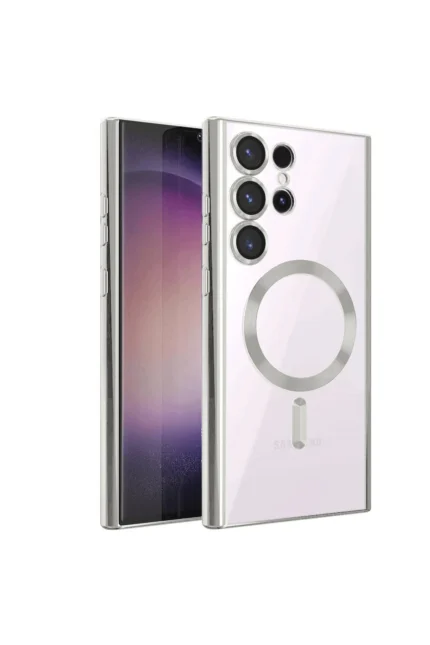 Uray store Samsung Galaxy S24 Ultra Kılıf Kross Magneticsafe Kapak - Titan Gri