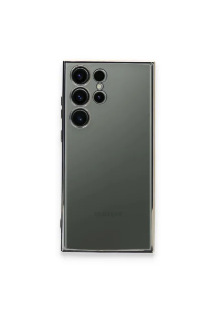 Uray store Samsung Galaxy S24 Ultra Kılıf Razer Lensli Silikon - Gümüş
