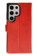 Uray store Samsung Galaxy S24 Ultra Kılıf Trend S Plus Kapaklı Kılıf - Kırmızı