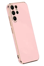 Uray store Samsung Galaxy S24 Ultra Kılıf Volet Silikon - Pembe