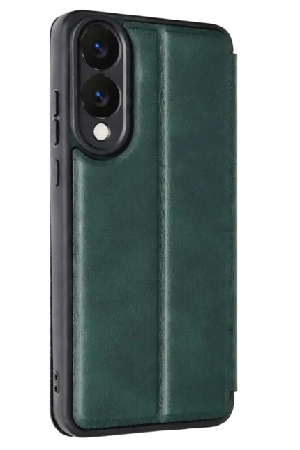 Uray store Samsung Galaxy S25 Edge Flip Cover - Koyu Yeşil