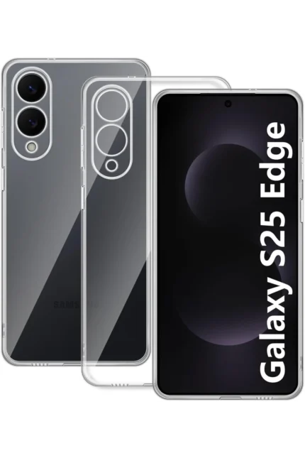 Uray store Samsung Galaxy S25 Edge Kılıf Lüx Şeffaf Silikon