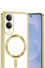 Uray store Samsung Galaxy S25 Edge Kross Magneticsafe Kapak - Gold - Görsel 2