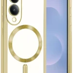 Uray store Samsung Galaxy S25 Edge Kross Magneticsafe Kapak - Gold