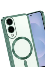 Uray store Samsung Galaxy S25 Edge Kross Magneticsafe Kapak - Koyu Yeşil - Görsel 3