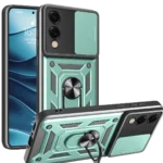 Uray store Samsung Galaxy S25 Edge Pars Lens Yüzüklü Silikon - Yeşil