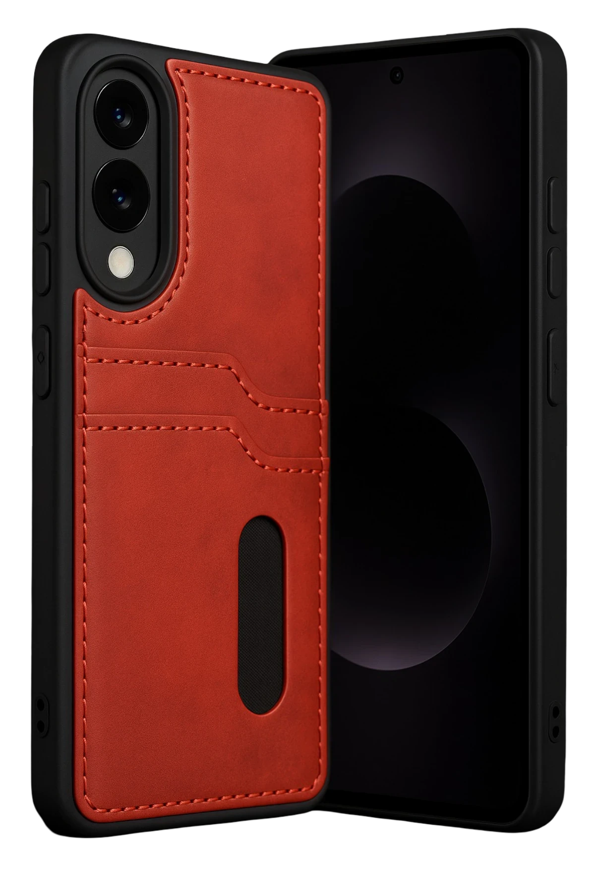 newface-samsung-galaxy-s25-edge-sara-kartvizitli-deri-kilif-kirmizi-default Uray store Samsung Galaxy S25 Edge Sara Kartvizitli Deri Kılıf - Kırmızı - Görsel 1