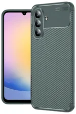 Uray store Samsung Galaxy S25 FE Auto Focus Karbon Kapak - Koyu Yeşil