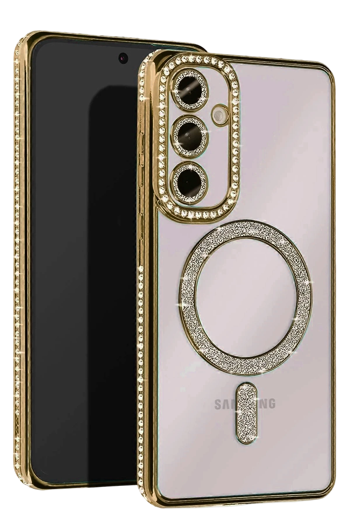 newface-samsung-galaxy-s25-fe-joke-simli-magneticsafe-kilif-gold-default Uray store Samsung Galaxy S25 FE Joke Simli Magneticsafe Kılıf - Gold - Görsel 1