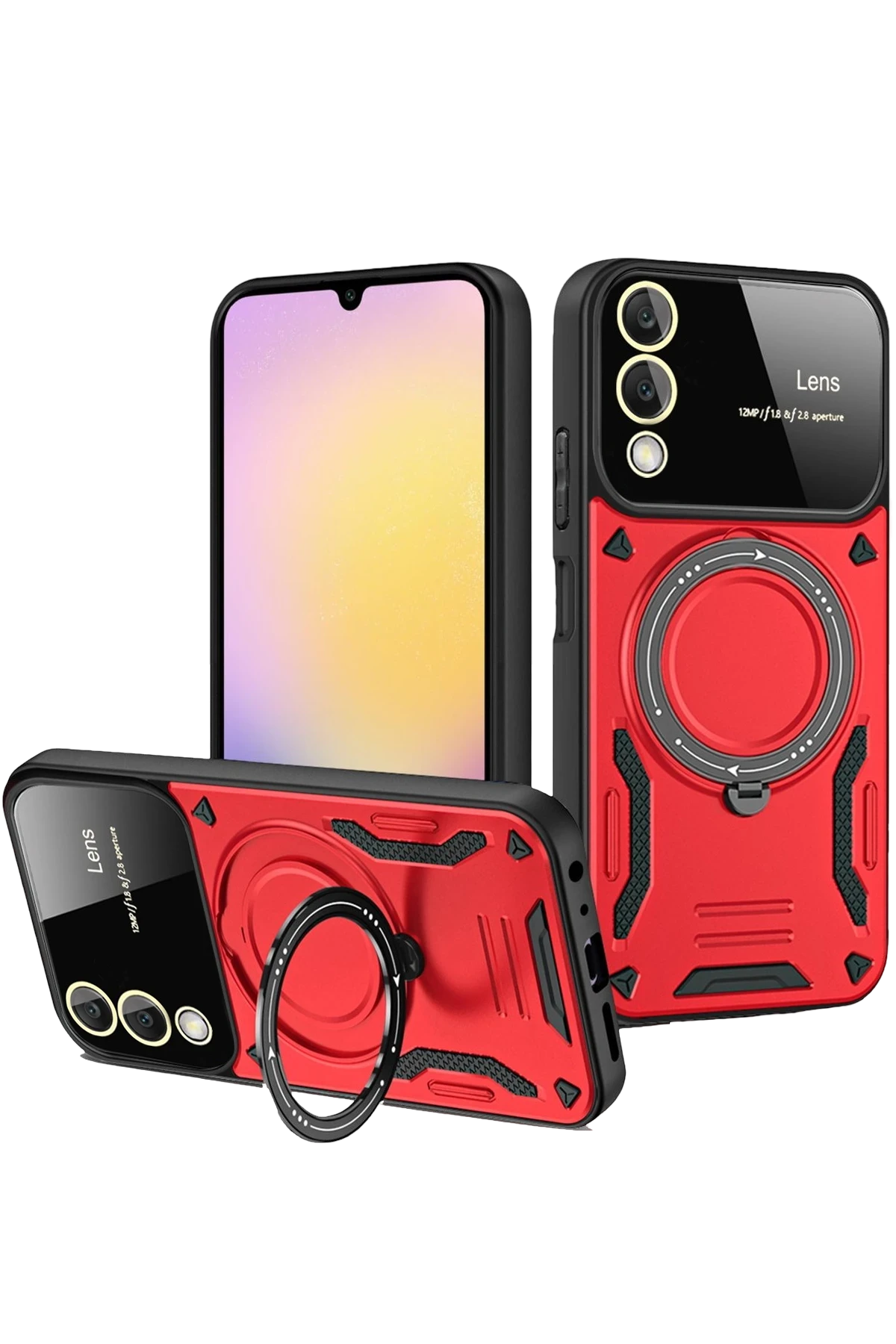 newface-samsung-galaxy-s25-fe-kilif-joy-lens-standli-kapak-kirmizi-default Uray store Samsung Galaxy S25 Edge Kılıf Joy Lens Standlı Kapak - Kırmızı - Görsel 1