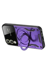 Uray store Samsung Galaxy S25 Edge Kılıf Joy Lens Standlı Kapak - Mor - Görsel 2