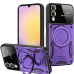 Uray store Samsung Galaxy S25 Edge Kılıf Joy Lens Standlı Kapak - Mor