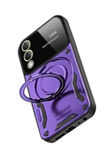 Uray store Samsung Galaxy S25 Edge Kılıf Joy Lens Standlı Kapak - Mor - Görsel 4