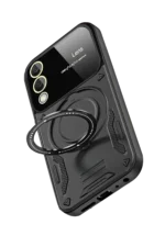 Uray store Samsung Galaxy S25 Edge Kılıf Joy Lens Standlı Kapak - Siyah - Görsel 4
