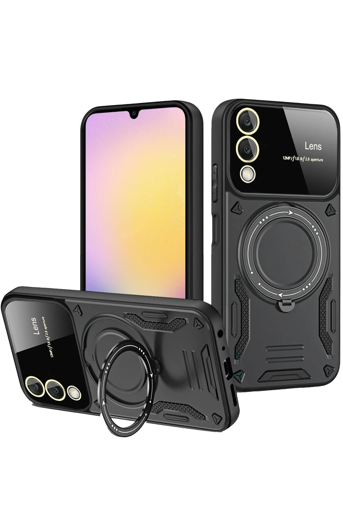 newface-samsung-galaxy-s25-fe-kilif-joy-lens-standli-kapak-siyah-default Uray store Samsung Galaxy S25 Edge Kılıf Joy Lens Standlı Kapak - Siyah - Görsel 1