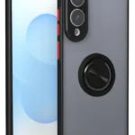 Uray store Samsung Galaxy S25 Edge Kılıf Montreal Yüzüklü Silikon Kapak - Siyah