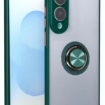 Uray store Samsung Galaxy S25 Edge Kılıf Montreal Yüzüklü Silikon Kapak - Yeşil
