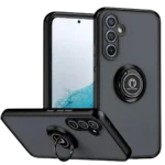 Uray store Samsung Galaxy S25 FE Montreal Yüzüklü Silikon Kapak - Siyah