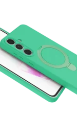 Uray store Samsung Galaxy S25 FE Regal Magsafe Standlı Kapak - Yeşil - Görsel 4