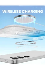 Uray store Samsung Galaxy S25 Pummel Shiny Magsafe Kapak - Mavi - Görsel 4