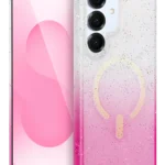 Uray store Samsung Galaxy S25 Pummel Shiny Magsafe Kapak - Pembe