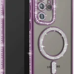 Uray store Samsung Galaxy S25 Ultra Kılıf Joke Simli Magneticsafe Kılıf - Derin Mor