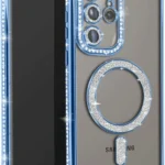 Uray store Samsung Galaxy S25 Ultra Kılıf Joke Simli Magneticsafe Kılıf - Mavi