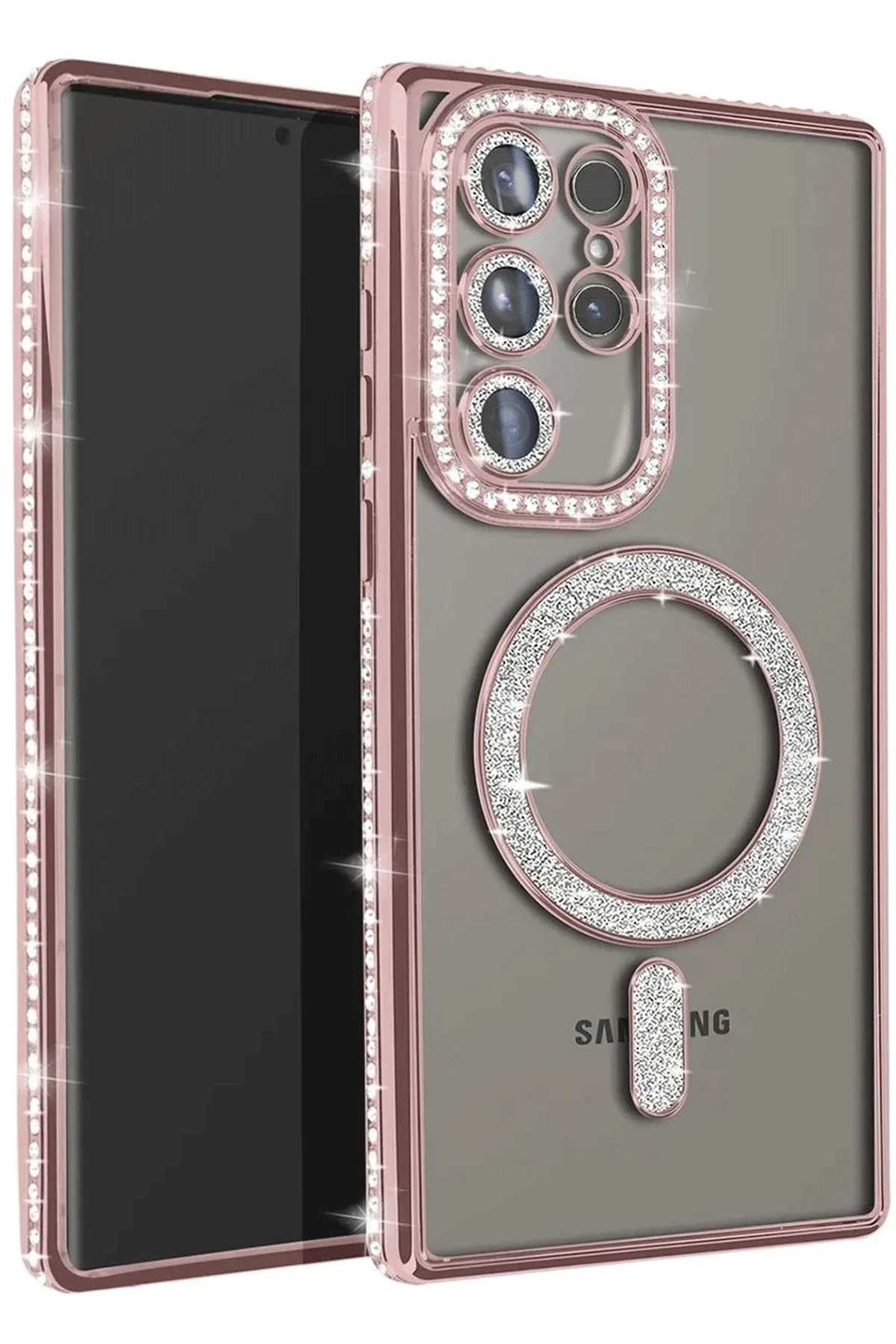 newface-samsung-galaxy-s25-ultra-kilif-joke-simli-magneticsafe-kilif-pembe-default Uray store Samsung Galaxy S25 Ultra Kılıf Joke Simli Magneticsafe Kılıf - Pembe - Görsel 1
