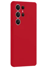 Uray store Samsung Galaxy S25 Ultra Kılıf Nano içi Kadife Silikon - Kırmızı - Görsel 2