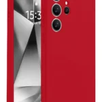 Uray store Samsung Galaxy S25 Ultra Kılıf Nano içi Kadife Silikon - Kırmızı