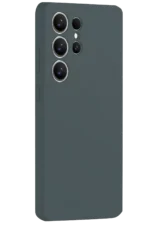 Uray store Samsung Galaxy S25 Ultra Kılıf Nano içi Kadife Silikon - Koyu Yeşil - Görsel 2