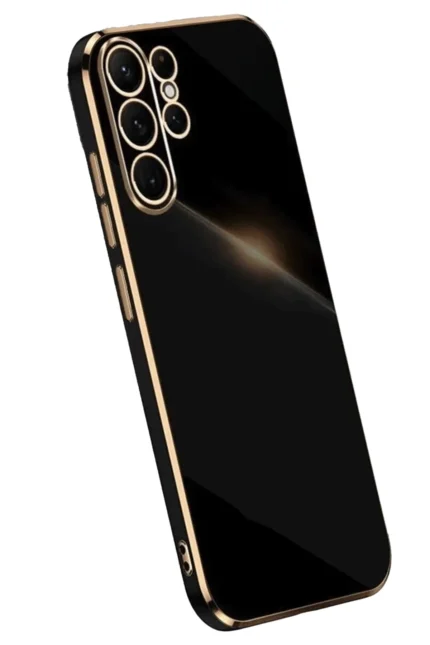 Uray store Samsung Galaxy S25 Ultra Kılıf Volet Silikon - Siyah
