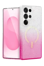Uray store Samsung Galaxy S25 Ultra Pummel Shiny Magsafe Kapak - Pembe