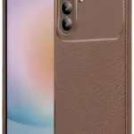 Uray store Samsung Galaxy S26 FE Auto Focus Karbon Kapak - Kahverengi