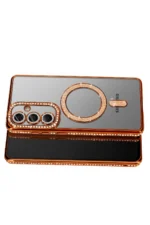 Uray store Samsung Galaxy S26 Joke Simli Magneticsafe Kılıf - Turuncu - Görsel 3
