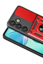 Uray store Samsung Galaxy S26 Pars Lens Yüzüklü Silikon - Kırmızı - Görsel 2