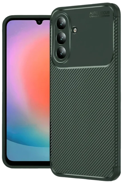 Uray store Samsung Galaxy S26 Plus Auto Focus Karbon Kapak - Koyu Yeşil