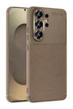 Uray store Samsung Galaxy S26 Ultra Auto Focus Karbon Kapak - Kahverengi