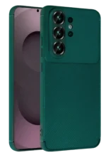 Uray store Samsung Galaxy S26 Ultra Auto Focus Karbon Kapak - Koyu Yeşil