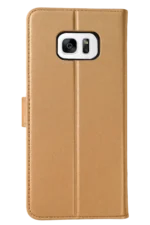 Uray store Samsung Galaxy S7 Edge Trend S Plus Kapaklı Kılıf - Gold