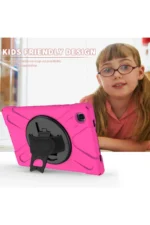 Uray store Samsung Galaxy T220 Tab A7 Lite 8.7 Kılıf Amazing Tablet Kapak - Pembe - Görsel 3
