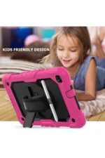 Uray store Samsung Galaxy T290 Tab A 8 Kılıf Pars Tablet Kapak - Pembe - Görsel 6