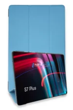 Uray store Samsung Galaxy T970 Tab S7 Plus 12.4 Kılıf Tablet Smart Kılıf - Mavi