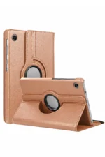 Uray store Samsung Galaxy Tab A11 360 Tablet Deri Kılıf - Rose Gold