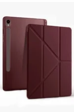 Uray store Samsung Galaxy Tab S10 FE Plus 13.1 Kalemlikli Mars Tablet Kılıfı - Mürdüm