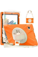 Uray store Samsung Galaxy X200 Tab A8 10.5 Kılıf Amazing Tablet Kapak - Turuncu