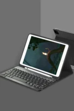 Uray store Samsung Galaxy X200 Tab A8 10.5 Kılıf KC01 Smart Klavyeli Tablet Kılıfı - Siyah