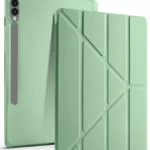 Uray store Samsung Galaxy X510 Tab S9 FE 11 Kılıf Kalemlikli Mars Tablet Kılıfı - Açık Yeşil
